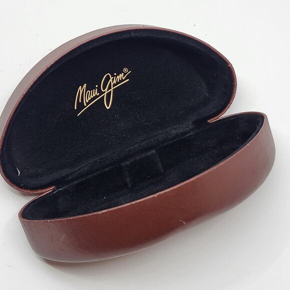 Maui Jim Large Hard Clam Shell Case Brown - Picture 5 of 6